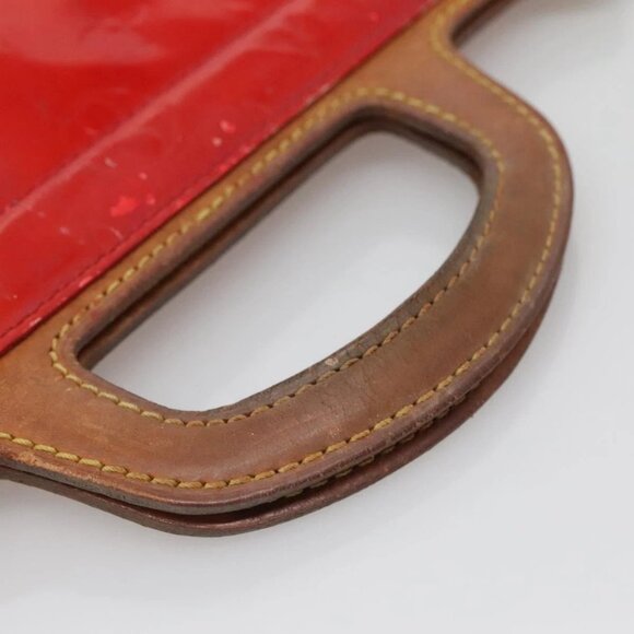 LOUIS VUITTON Monogram Vernis Stanton Tote Bag Red M91078 LV Auth bs28812 - Picture 8 of 16
